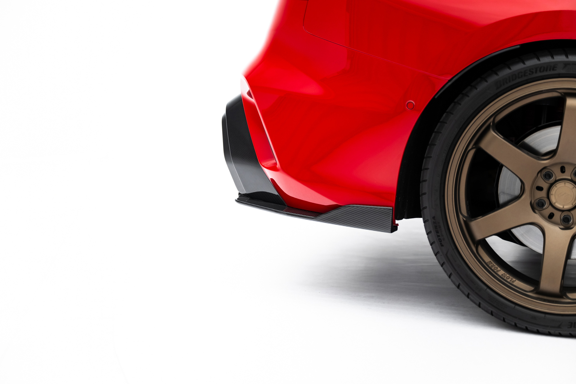 Prepreg Carbon Fiber Rear Side Splitters Audi RS3 Sedan 8Y Facelift