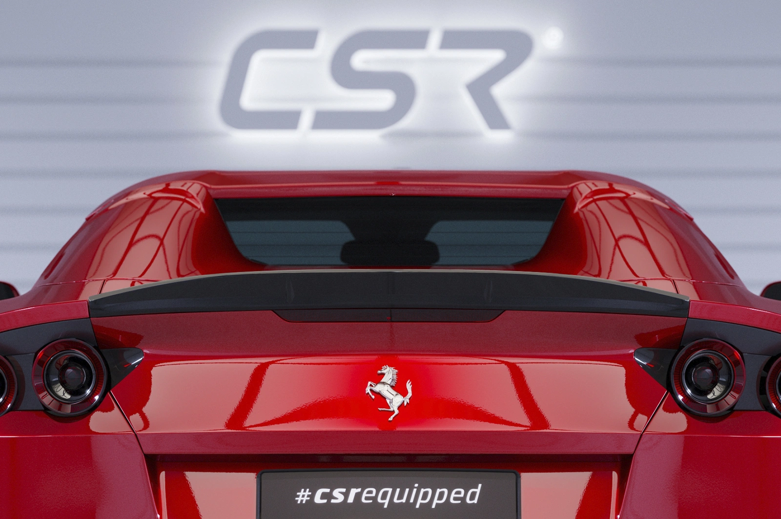 Achterspoiler Ferrari 812 GTS glans zwart