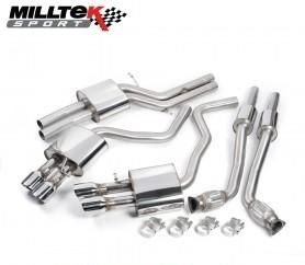 Milltek Audi RS4 B7 quad cat-back systeem met links + rechts 80m
