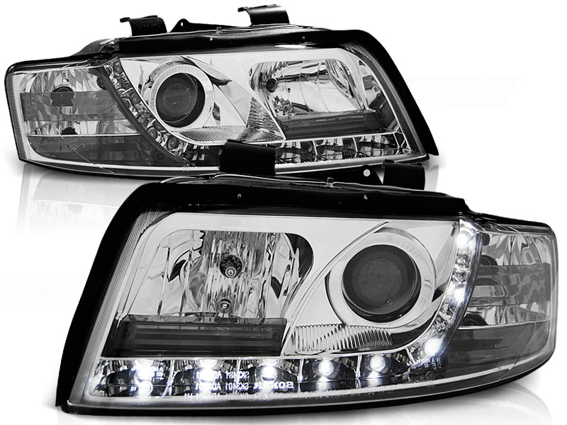 Headlights Audi A4 8E 01-04 Devil Eyes Dlite LED Chrome