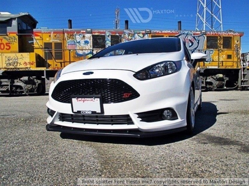 Voorspoiler Ford Fiesta ST Mk7 FL V.1 Glanzend Zwart