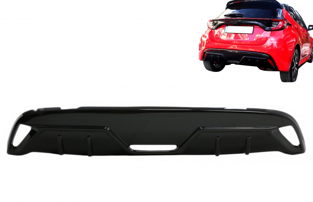 Diffuser Glans Zwart Toyota Yaris MK4 XP210