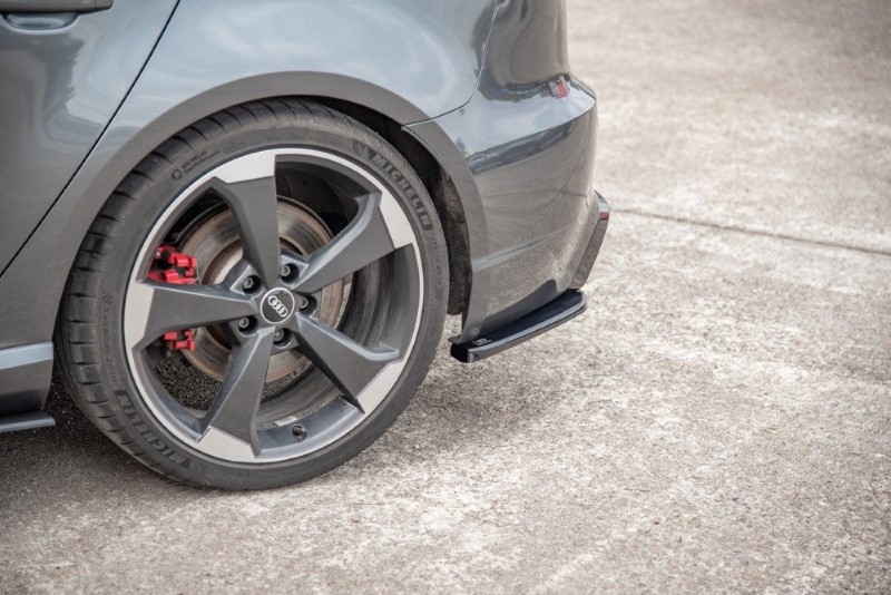 Achterzij Spoiler V.2 Audi RS3 8V Sportback Glanzend Zwart