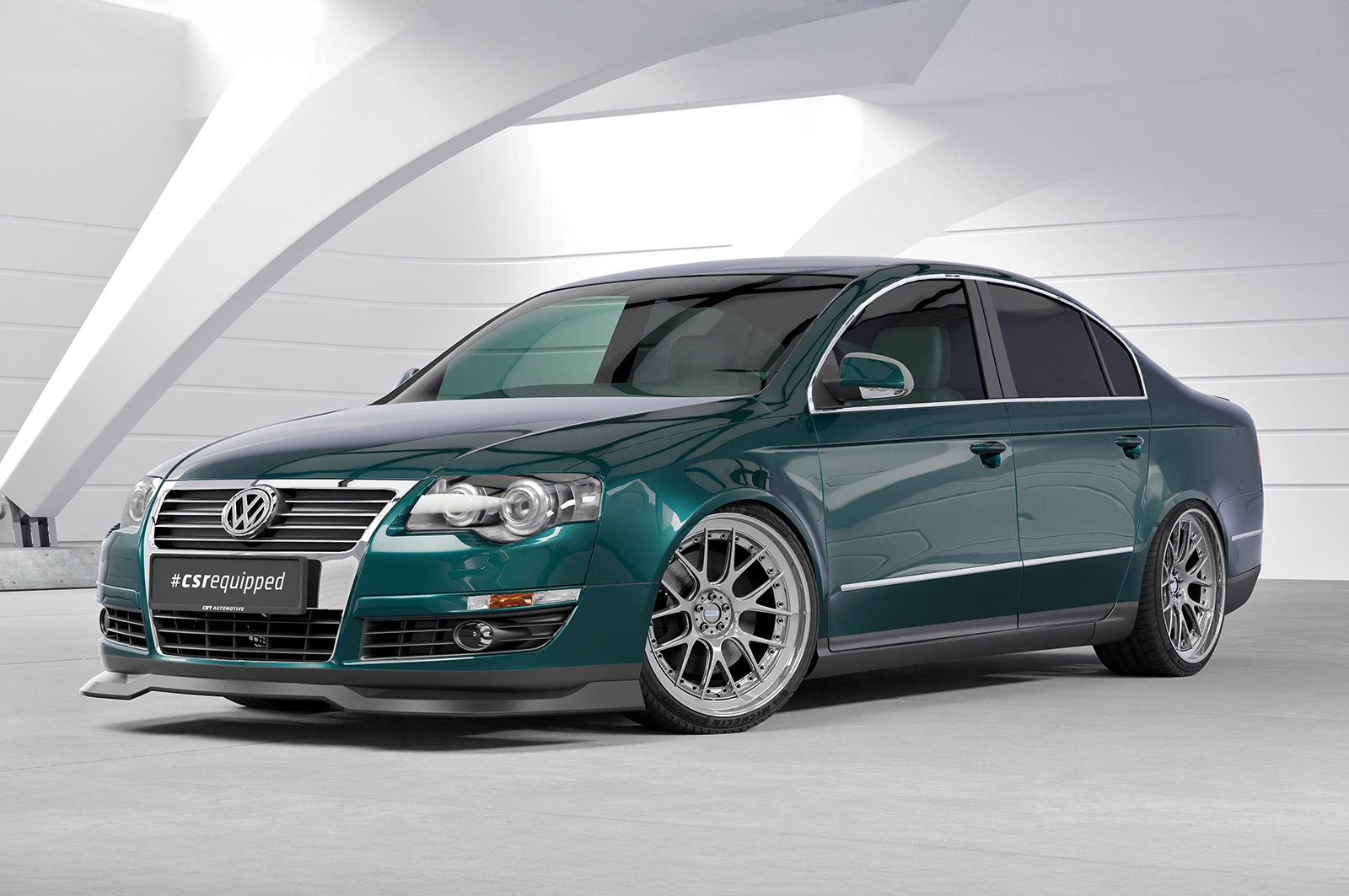 Voorspoiler VW Passat B6 (3C) glans zwart