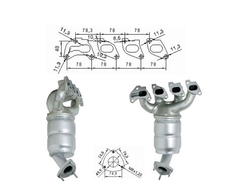 Opel AGILA 1.2i 16V 1199 cc 55 Kw / 75 cv Z12XE Magnaflow CAT Bo