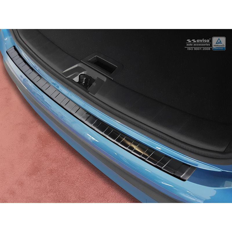 Zwart RVS Achterbumperprotector Nissan Qashqai II Facelift 2017-