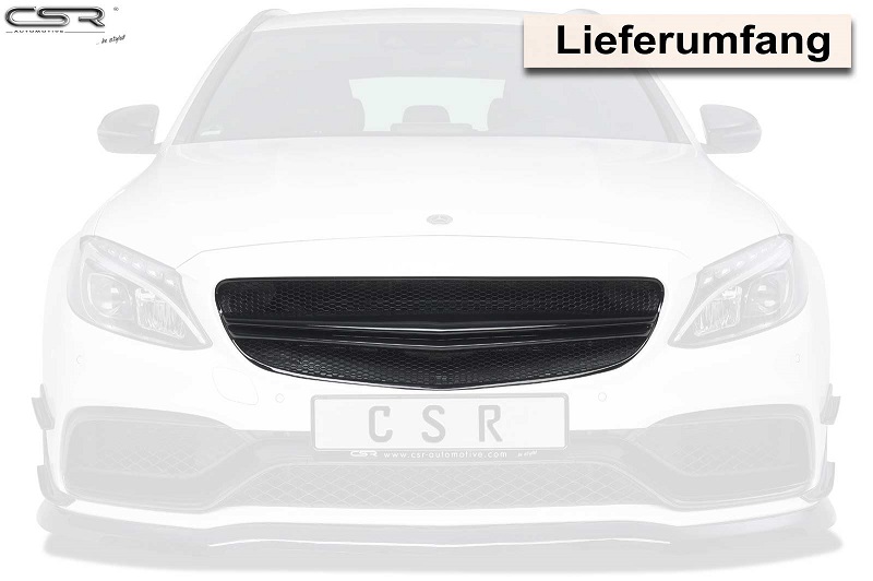 Embleemloze grill Mercedes C-klasse W205 GL060 CSR