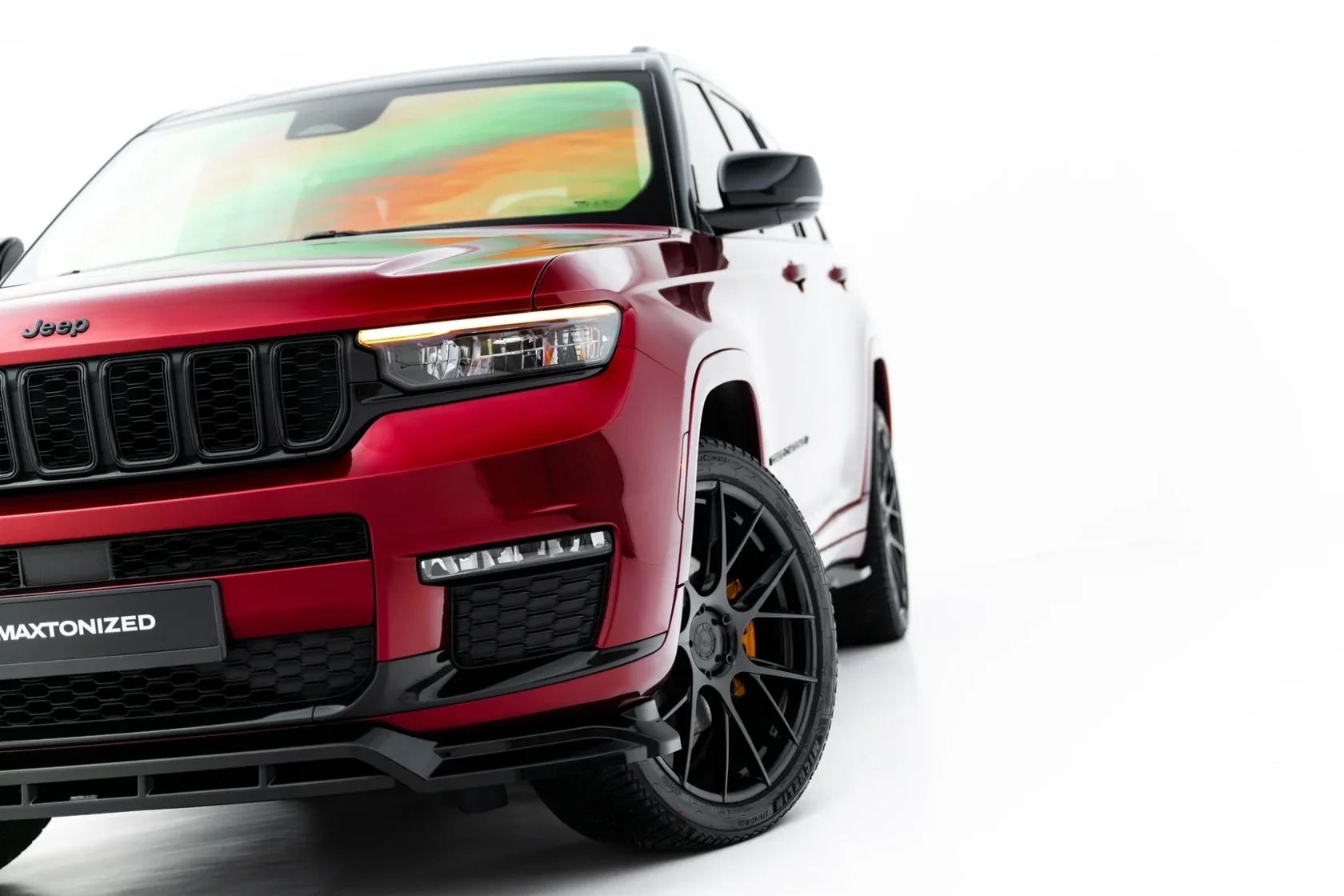 Voorspoiler Jeep Grand Cherokee L Mk5 Glanzend Zwart