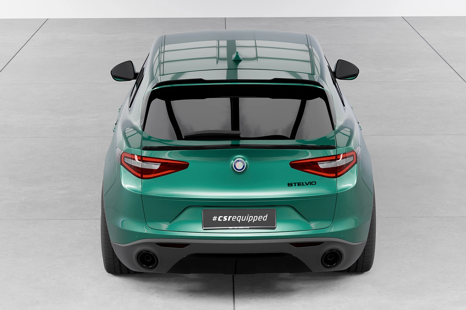 Achterspoiler Alfa Romeo Stelvio glans zwart
