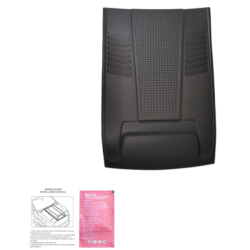 Motorkapluchtinlaat (Scoop)  Mitsubishi L200 Triton 6 2019- - Matzwart