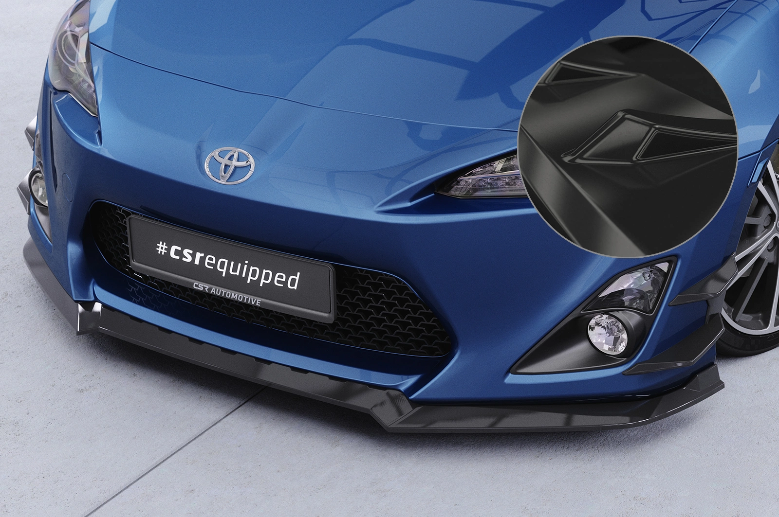 Voorspoiler Toyota GT86 (ZN6) Glans Zwart van CSR Automotive (2012-2016)