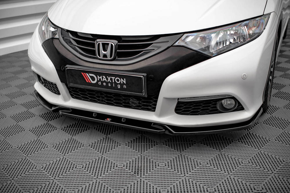 Voorspoiler V.2 Honda Civic Tourer MK9 Maxton Glans Zwart