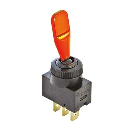 Schakelaar 'On/Off'. 12V 20A (oranje)