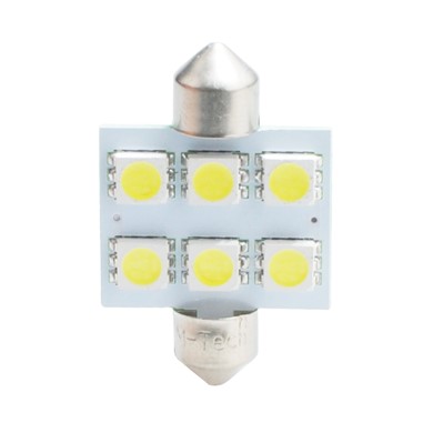 2x M-tech L052 C5W/s8.5V 12v 6x SMD 5050 LED wit