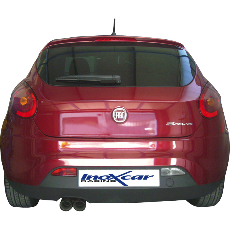 100% RVS Sportuitlaat  Fiat Bravo 1.4 T-Jet Sport (150pk) 2007- 2x80mm Racing