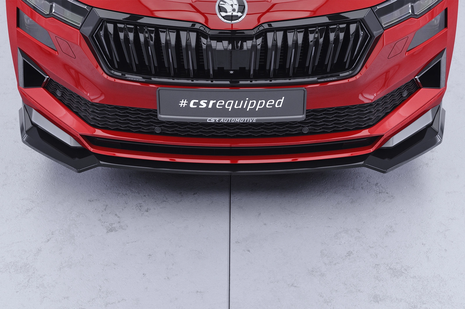 Voorspoiler Skoda Karoq Sportline glans zwart