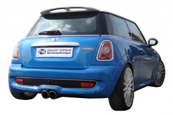 Mini Cooper S R56 Einddemper Uitgang midden - 2x90 Typ 16 FOX