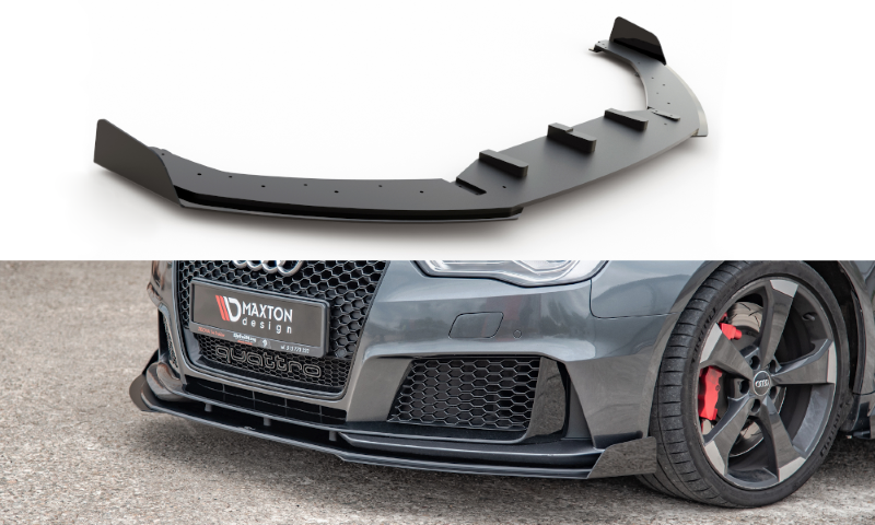 Voorspoiler Audi RS3 8V Sportback + Glanzende zwarten Kleppen