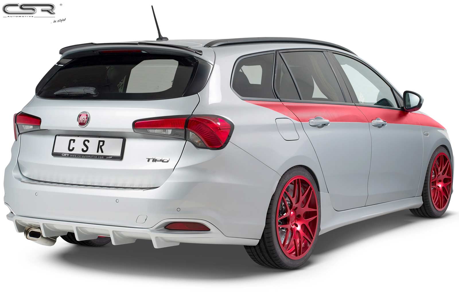 Spoiler Fiat Tipo (Typ 356) Kombi CSR glans Zwart
