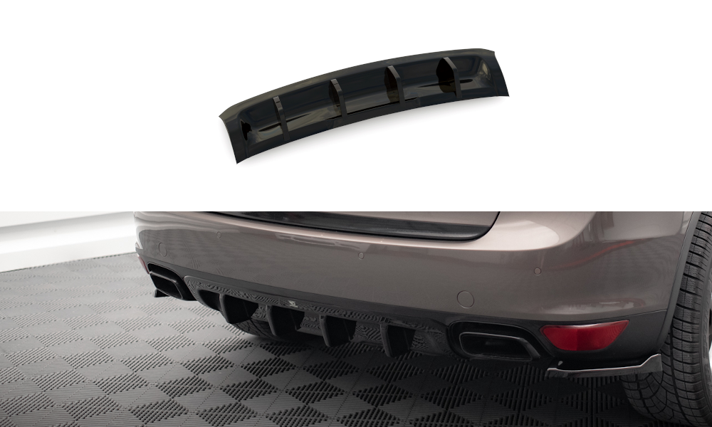 Diffuser Porsche Cayenne MK2 Maxton Glans Zwart