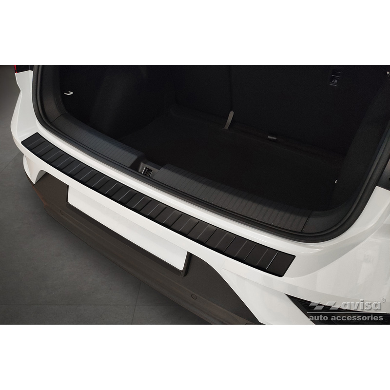Matzwart RVS Achterbumperprotector  Volkswagen T-Roc 2017-2022 & Facelift 2022- incl. Cabrio 'Ribs'