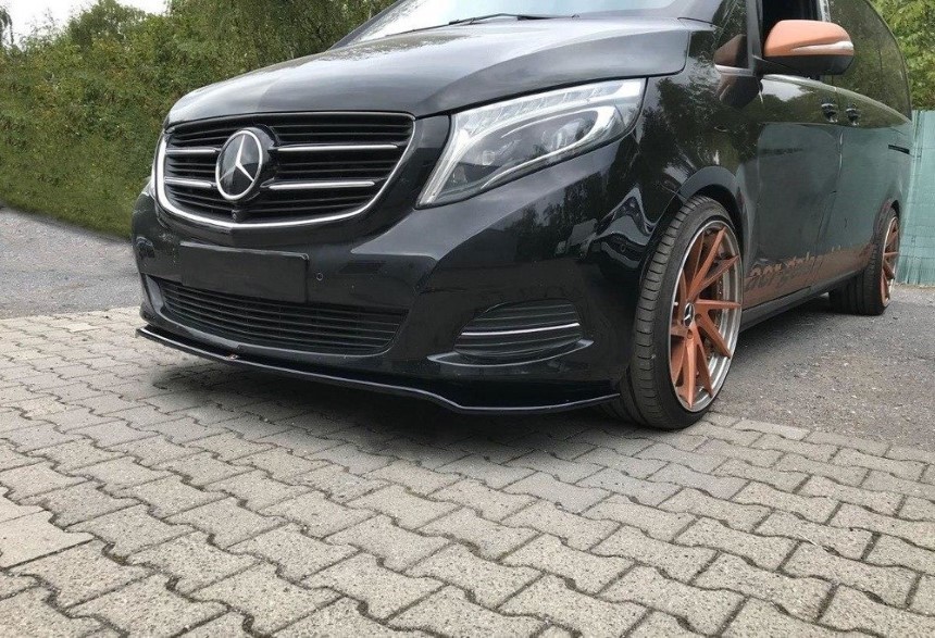 Voorspoiler Mercedes V-Klasse W447 Maxton Design glans zwart v.3