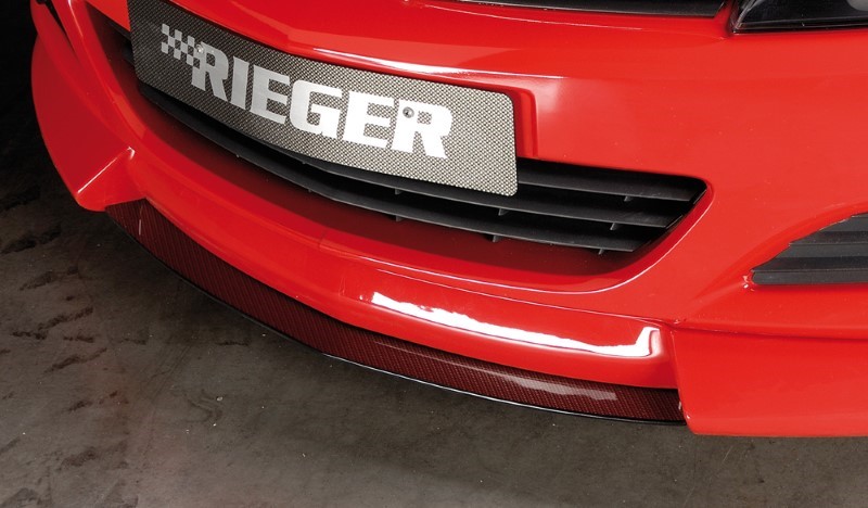 Spoilerzwaard Carbon voor Voorspoilerlip Opel Astra H GTC Rieger