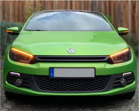 Headlights VW Scirocco lll facelift 15-18 DRL Dynamic  LED Black