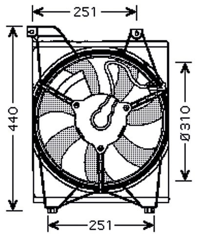 Radiator FAN RIO 05->> TYPE: DN2 ALLEEN met AIRCO !!