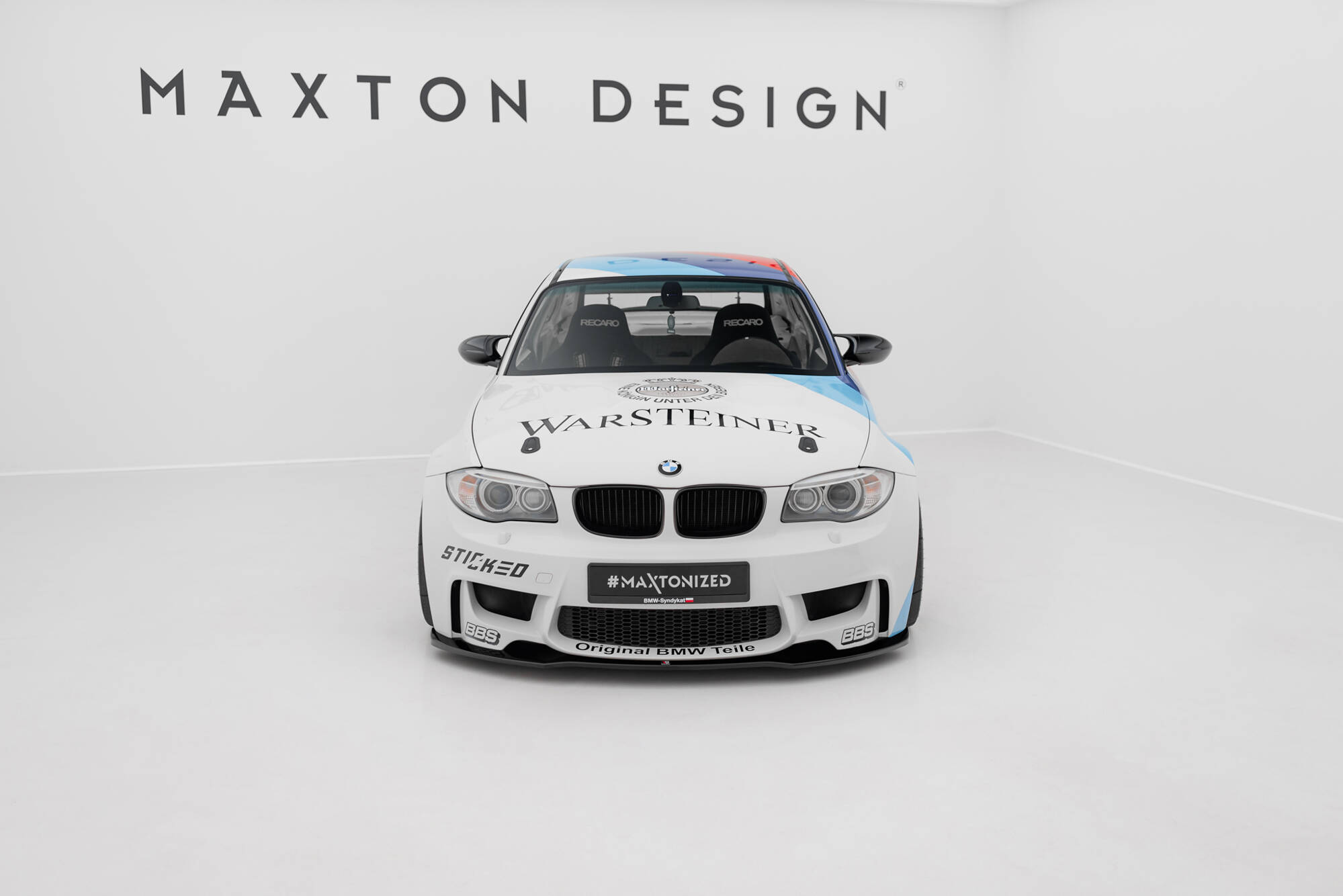 Voorspoiler BMW 1 M Coupe E82 Maxton Glanzend zwart