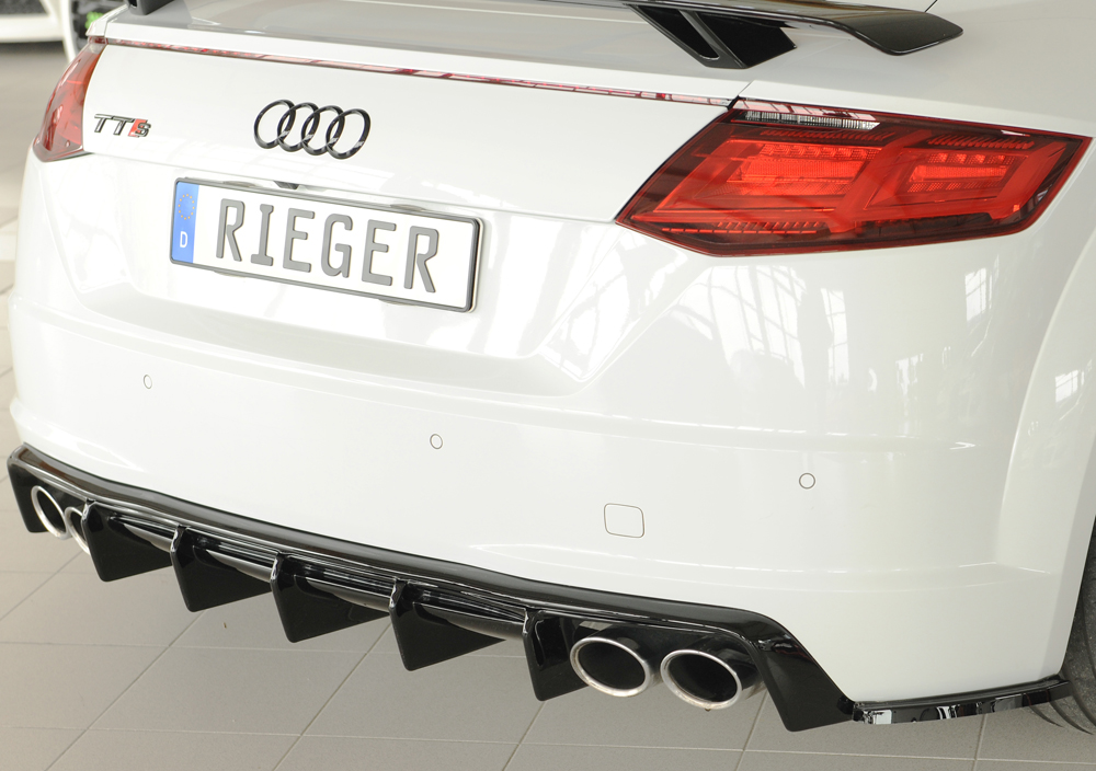 Zijdiffuser Audi TT S-Line / TTS Rieger Glans Zwart