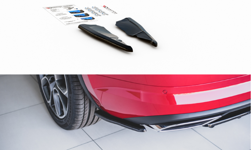 Achterzijde skirts Skoda Kodiaq 1 RS Maxton Design glans zwart