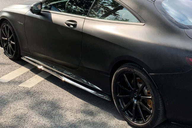 Mercedes Benz C217 S63/S65 AMG Coupe Carbon Fiber Zijskirts Extentie 2014-2021