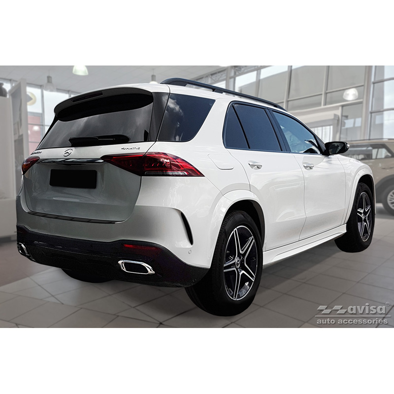 Matzwart RVS Achterbumperprotector  Mercedes GLE II W167 & GLE II 53 AMG 2019-2023 'Ribs'