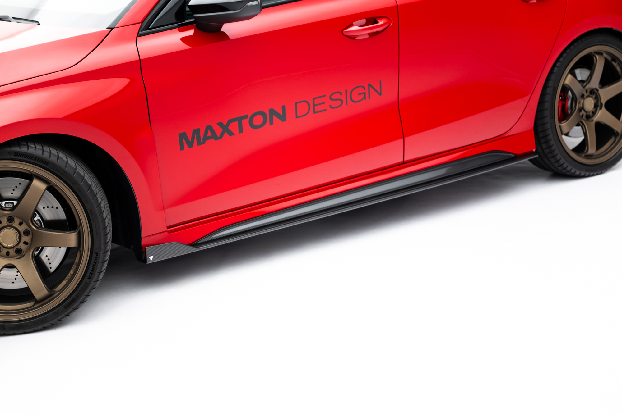 Set of Prepreg Carbon Fiber Zijskirts Audi RS3 Sedan 8Y Facelift – Maxton Design