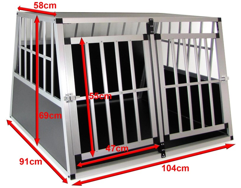 Hondenbench Transportbox Auto Bench XXL 91x104x69cm 2 deurs