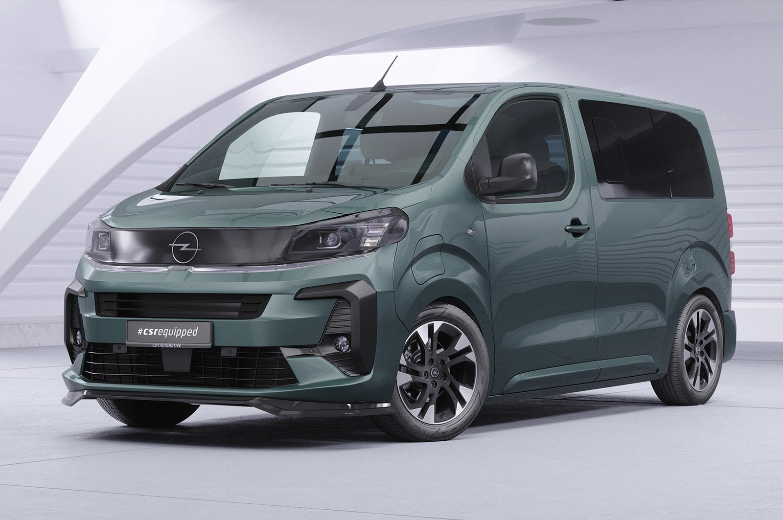 Voorspoiler Opel Zafira Life glans zwart