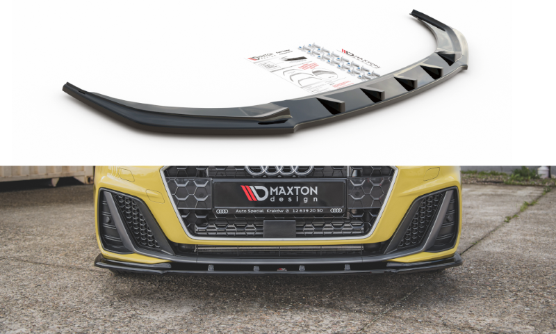 Voorspoiler Audi A1 S-LINE GB glanzend zwart V.2