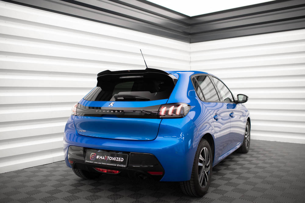 Spoiler V.1 Peugeot 208 MK2 Maxton Glans Zwart