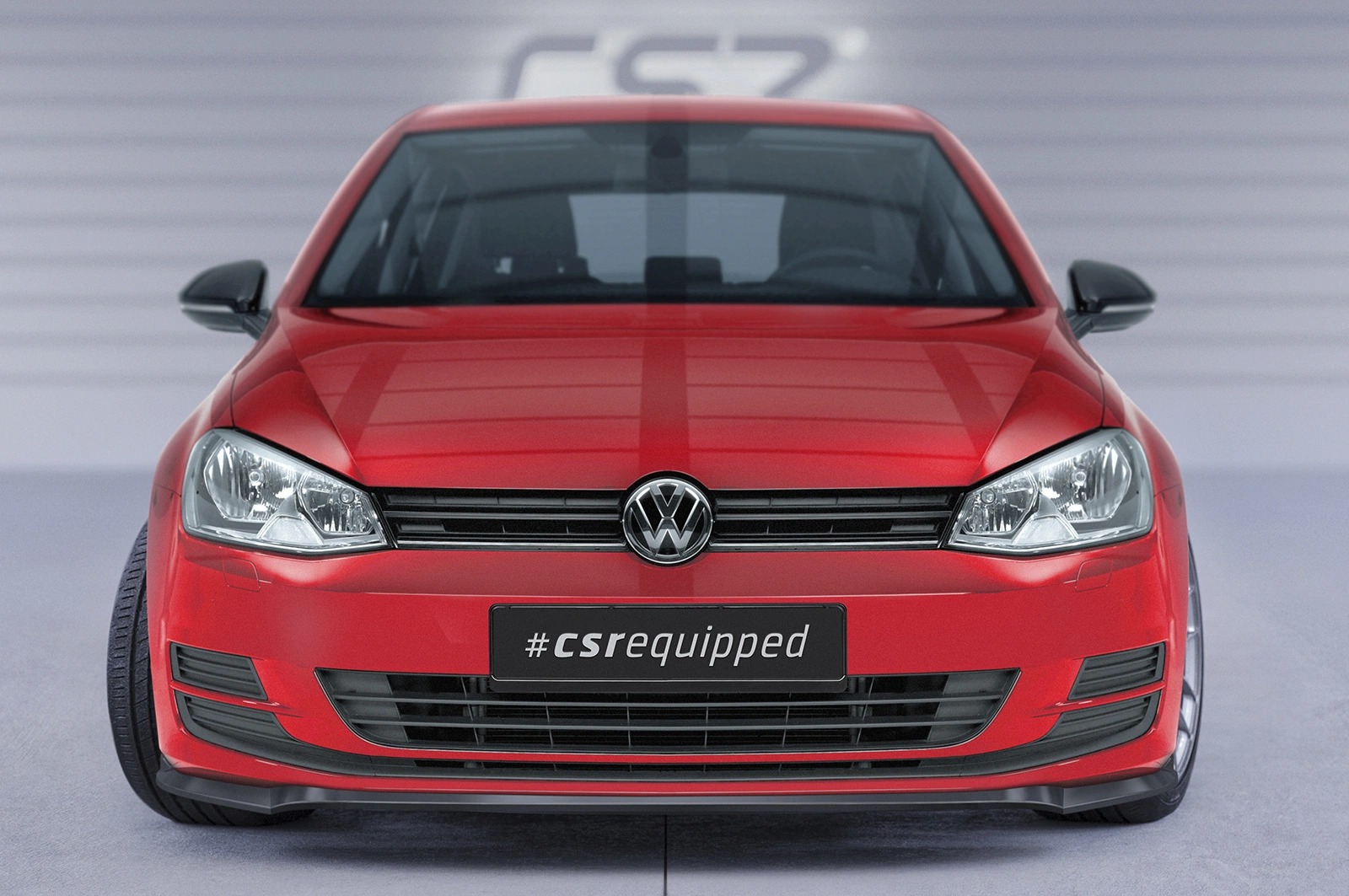 Voorspoiler VW Golf 7 Glans Zwart (08/2012 - 2017, pre-Facelift) van CSR Automotive