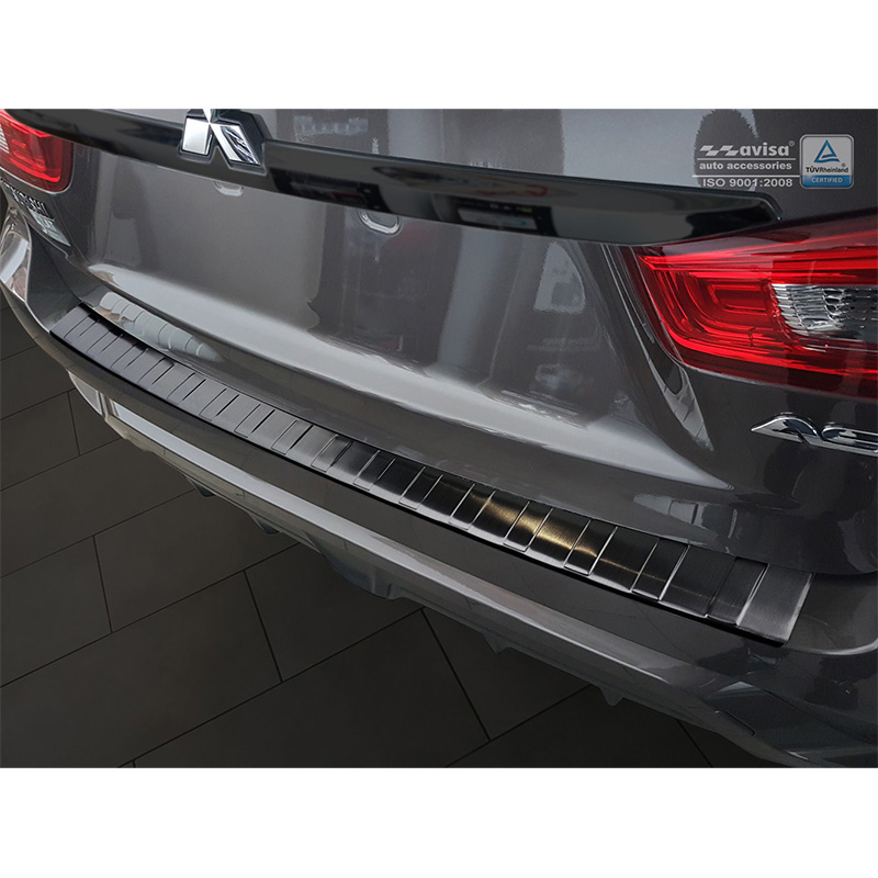 Zwart RVS Achterbumperprotector  Mitsubishi ASX 2017-2019 'Ribs'