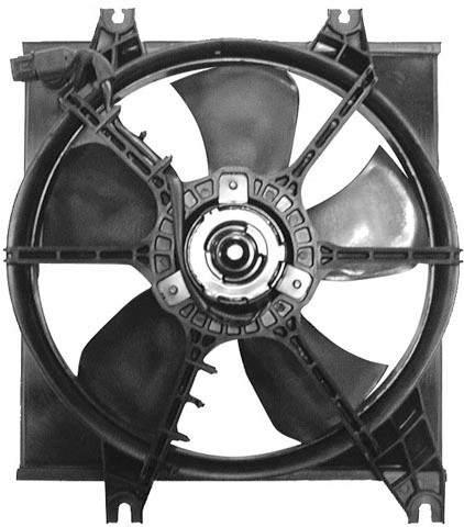 Radiator FAN COMPLEET ACCENT 00-06 +/-AC