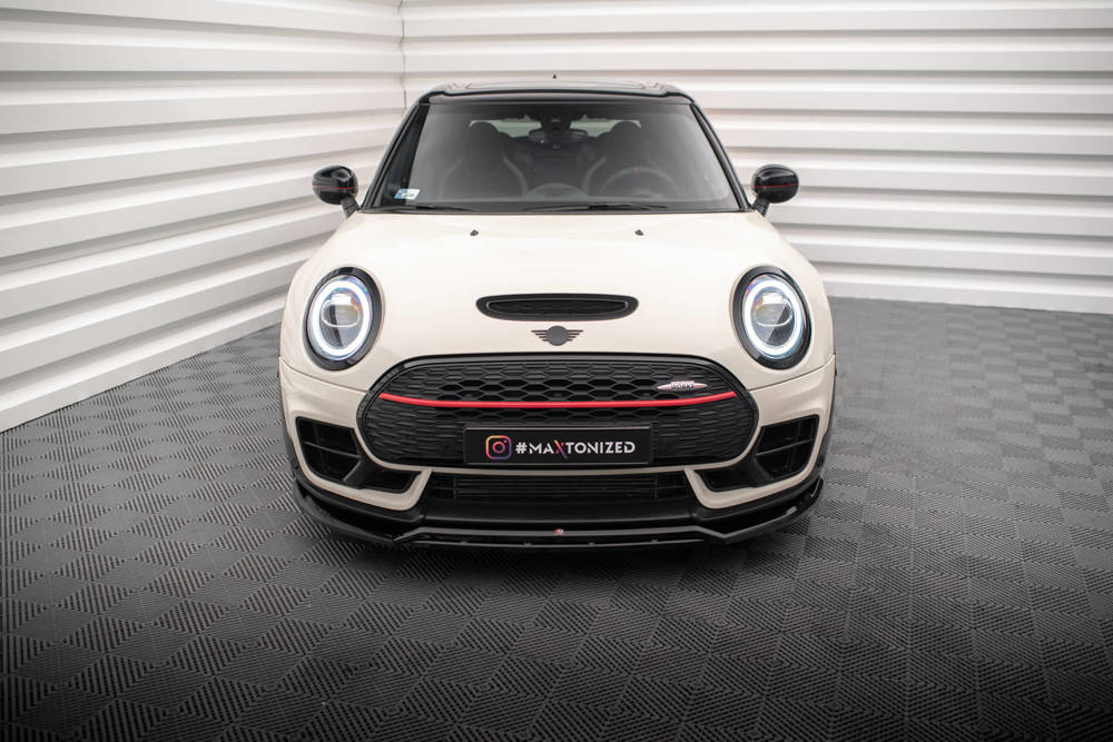 Voorspoiler V.2 Mini Cooper Clubman John Cooper Works F54 Facelift 2019 - Maxton Glans Zwart