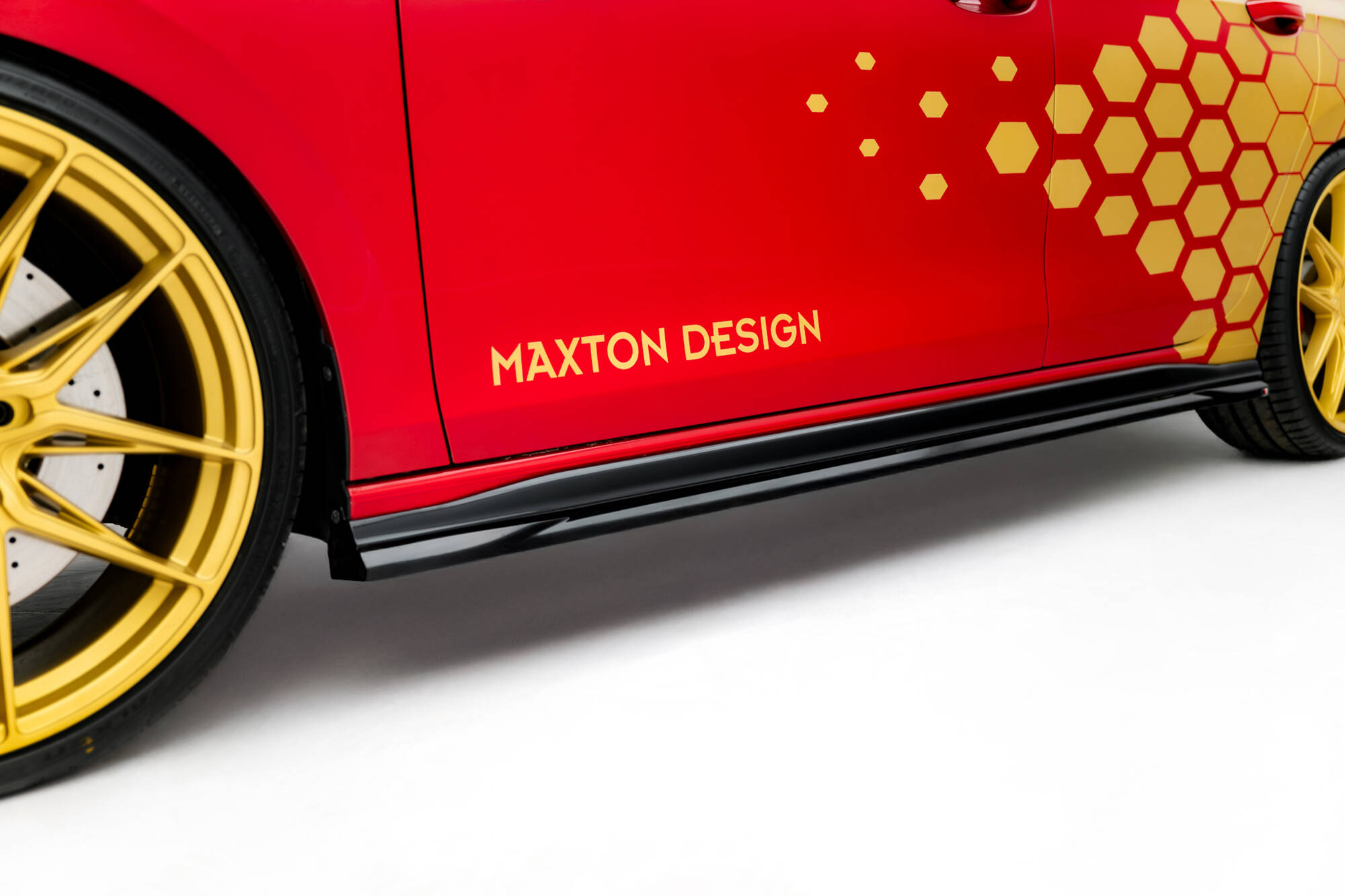 Zijskirts V.1 Volkswagen Golf GTI Clubsport MK8 Facelift Maxton Glanzend zwart