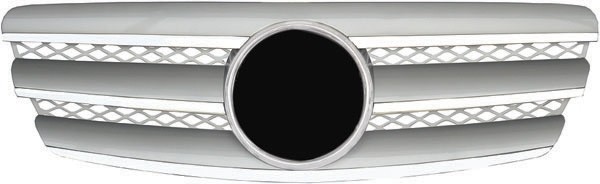RadiatorGrill KPL. DB W211 02-06 Chroom/ZILVER