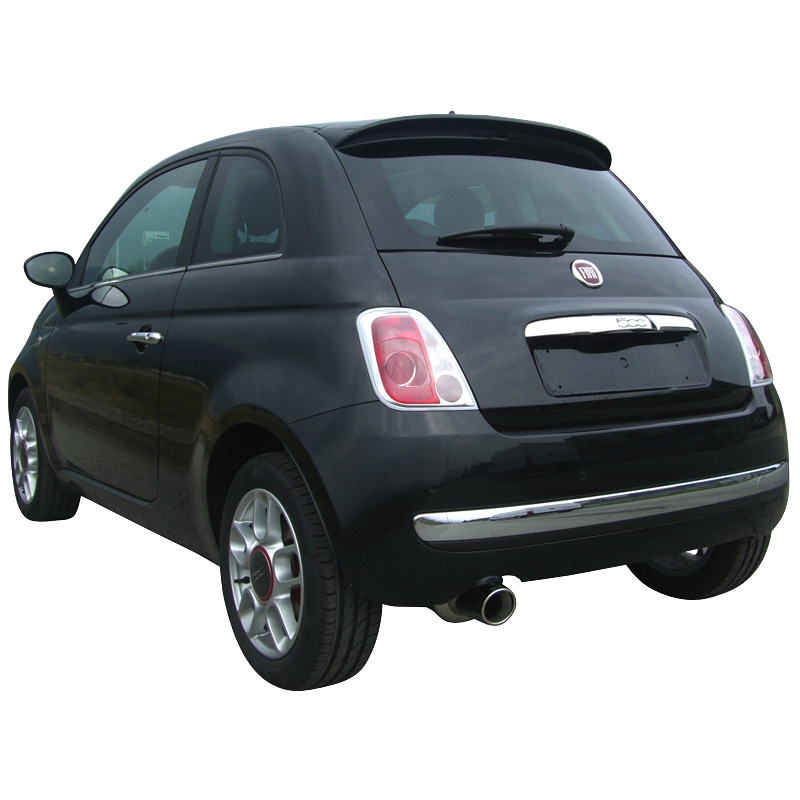 100% RVS Sportuitlaat  Fiat 500 1.4 16v (100pk) 2007- 102mm