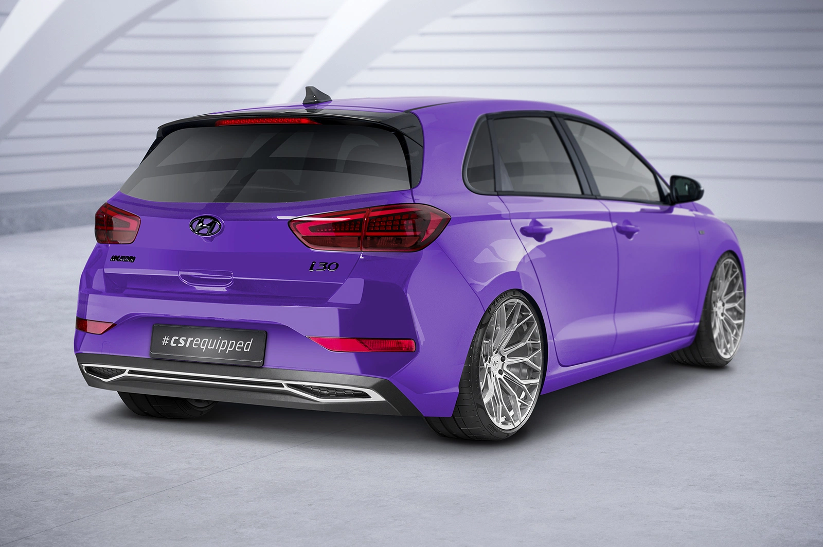 Achterspoiler Hyundai i30 PD glans zwart 2017– van CSR Automotive
