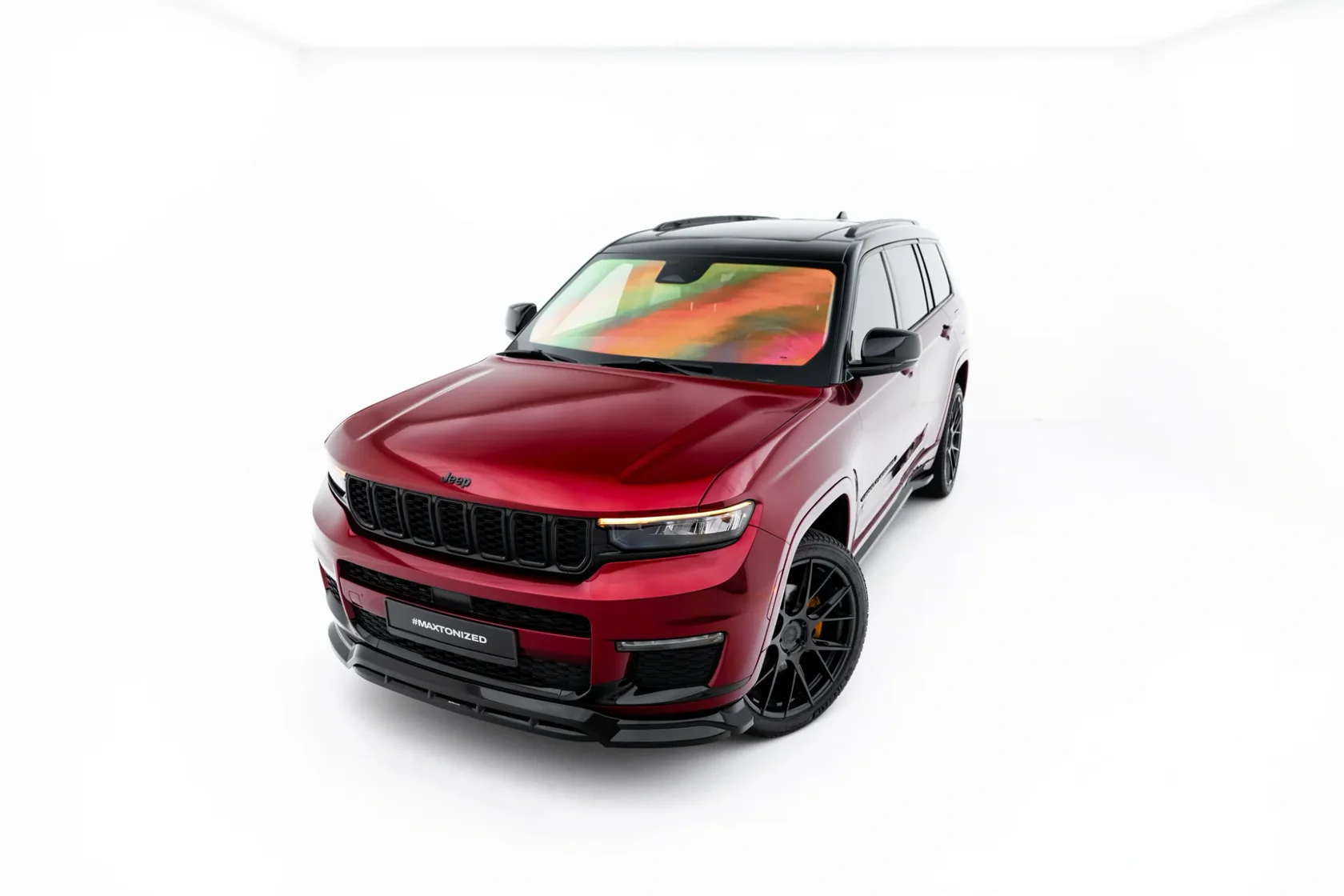 Voorspoiler Jeep Grand Cherokee L Mk5 Glanzend Zwart