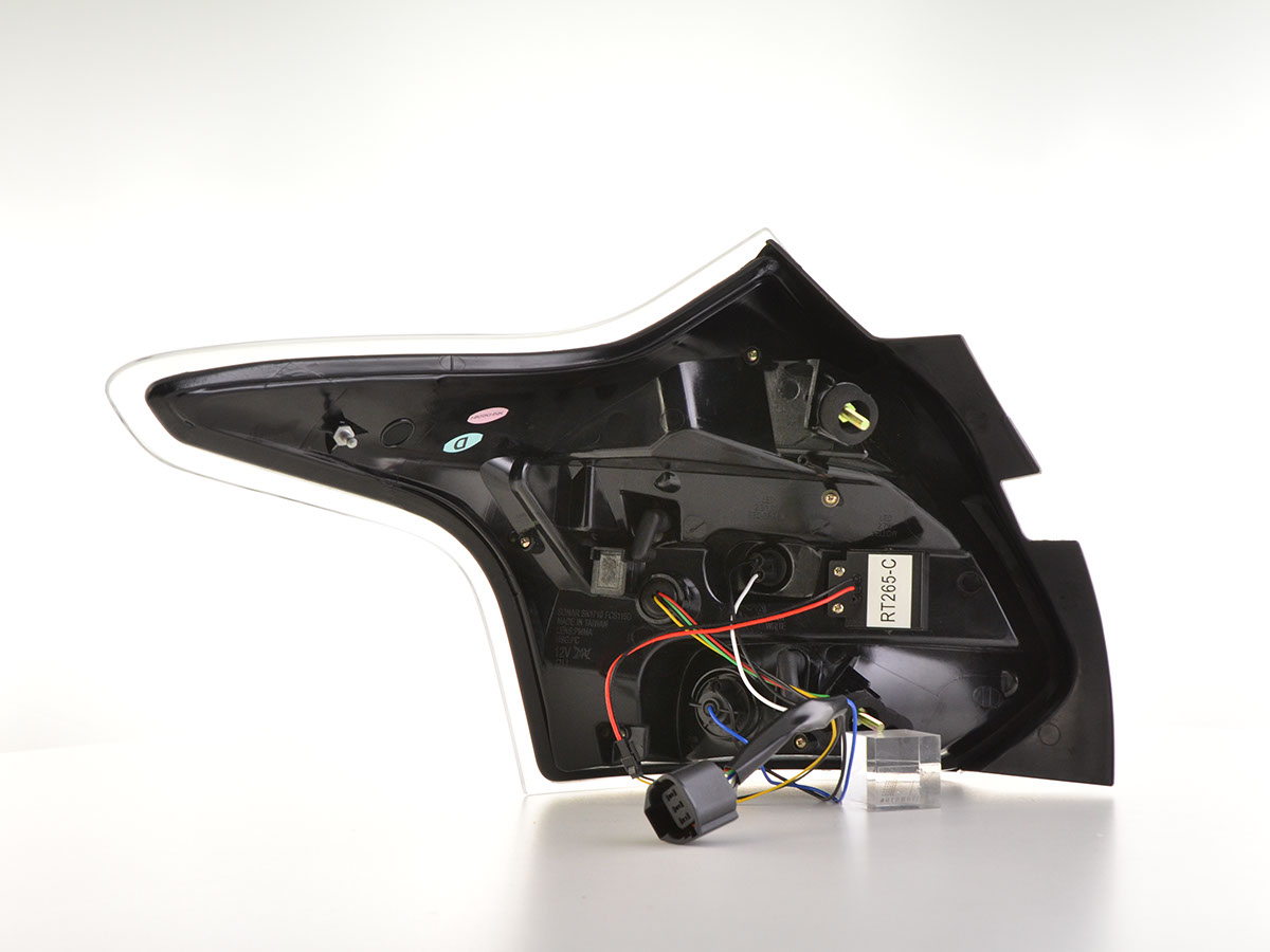 Taillights Ford Focus III 5 door 2011- LED red/Smoke