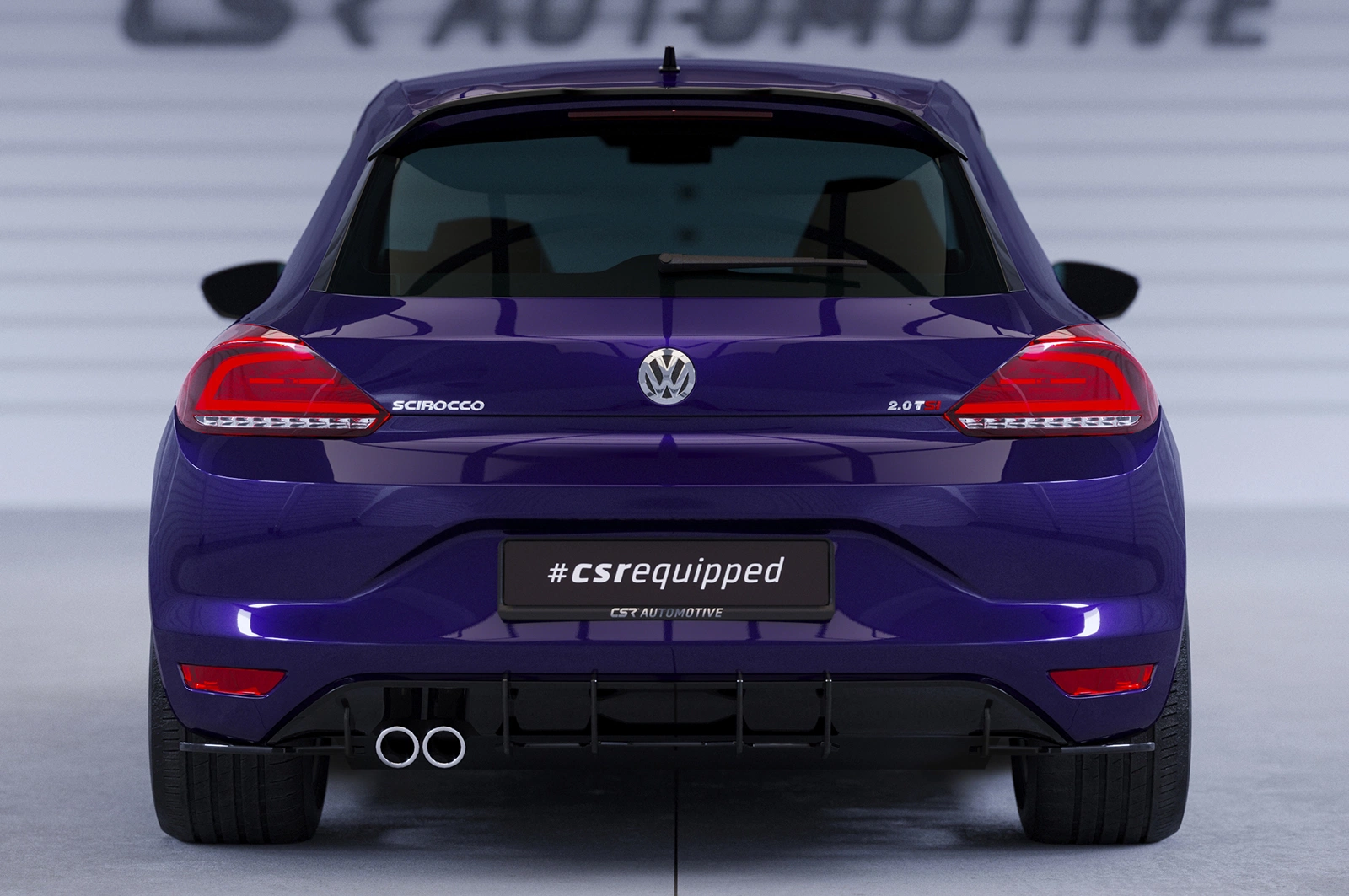 Achterspoiler voor VW Scirocco III Glans Zwart (04/2014–heden Facelift) – CSR Automotive